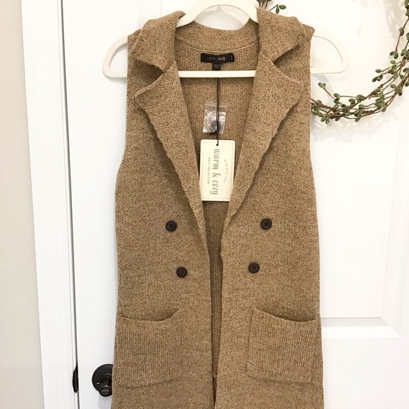 Love Tree Long Sweater Vest Size S, NWT - Picture 5 of 6